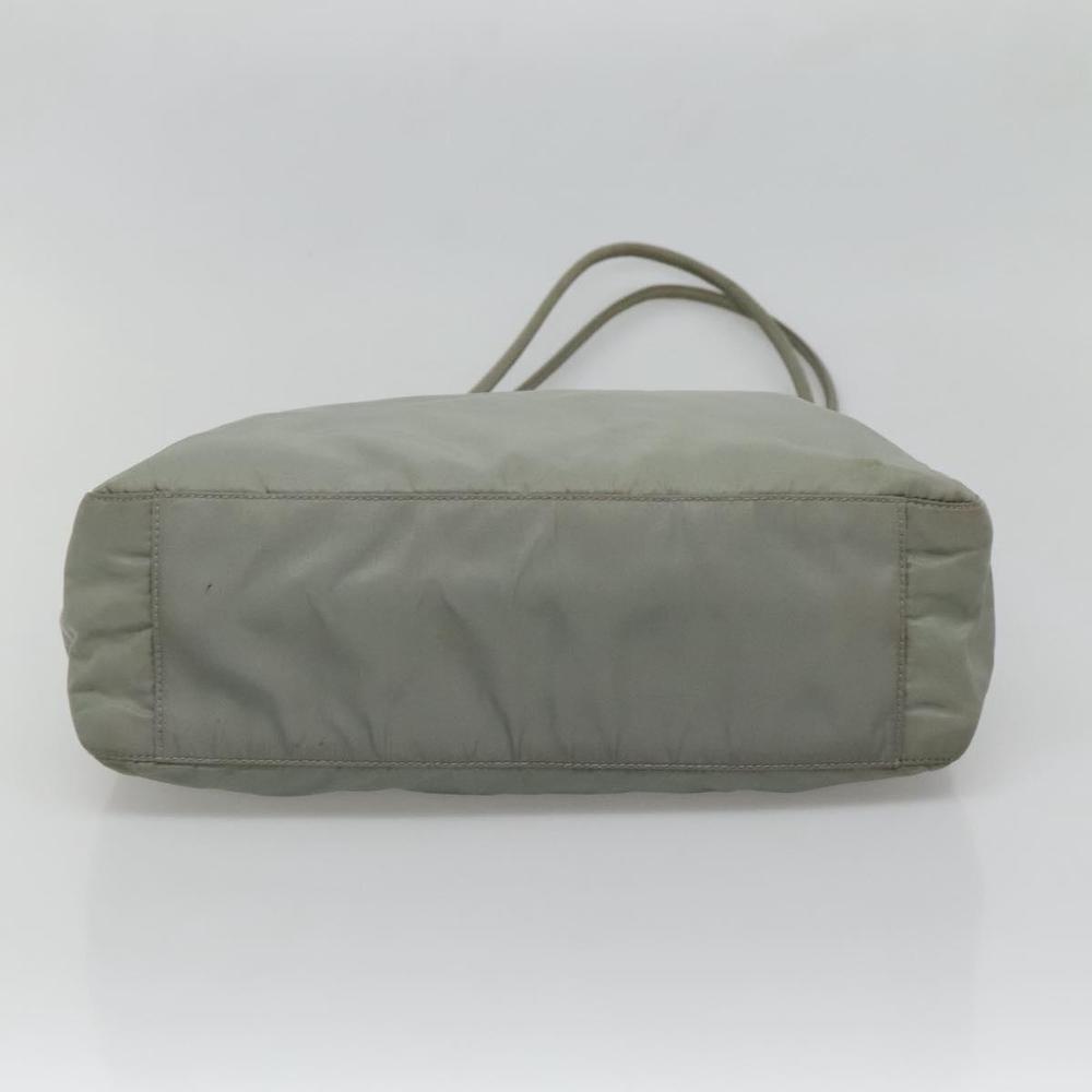 PRADA Tote Bag Nylon Khaki Silver Auth 131158 - Picture 5 of 16